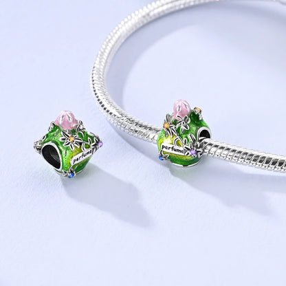 Edle Serie 925er Silber Parfüm-Bogen-Designs, Charm-Perlen, Anhänger, baumelnd, passend für Original-Armreif, Charm-Armband, DIY-Frauenschmuck