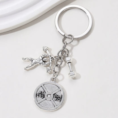 1pc Stärke Sport Hantel Hantel Charme Gewicht Fitness Mit Worten Gym Crossfit Schlüsselring Geschenke Für Mann