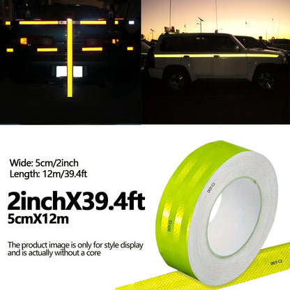 Reflektierendes Klebeband für den Außenbereich, wasserdicht, DOT-C2, lichtbeständig, fluoreszierend grün, reflektierendes Klebeband, stark klebendes Sicherheitswarnband