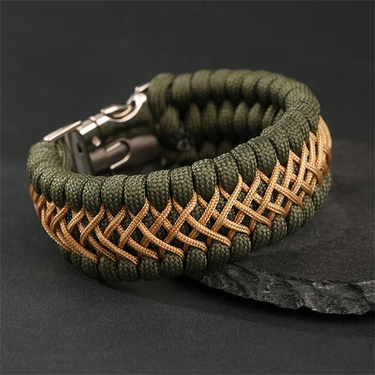 Handgefertigtes 7-adriges Paracord-Armband für Männer – Outdoor-Survival-Camping-Notfallseil-Armband im Vintage-Stil, Schmuck, Wandern, Geschenk