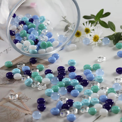 50/100 stücke 3x6mm Neue Glas Seed Bead Abacus Form Spacer Lose Perlen für DIY Schmuck Machen armband Halskette Charms Zubehör