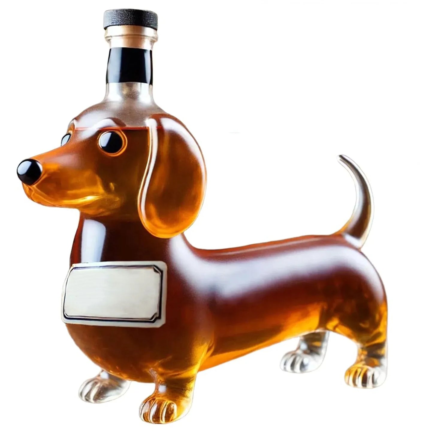 Simulation Dackel Hund Whisky Glas Flasche Dekanter Streich Dackel Dekanter Dekoration Statue Flasche Geeignet für Bars
