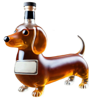 Simulation Dackel Hund Whisky Glas Flasche Dekanter Streich Dackel Dekanter Dekoration Statue Flasche Geeignet für Bars