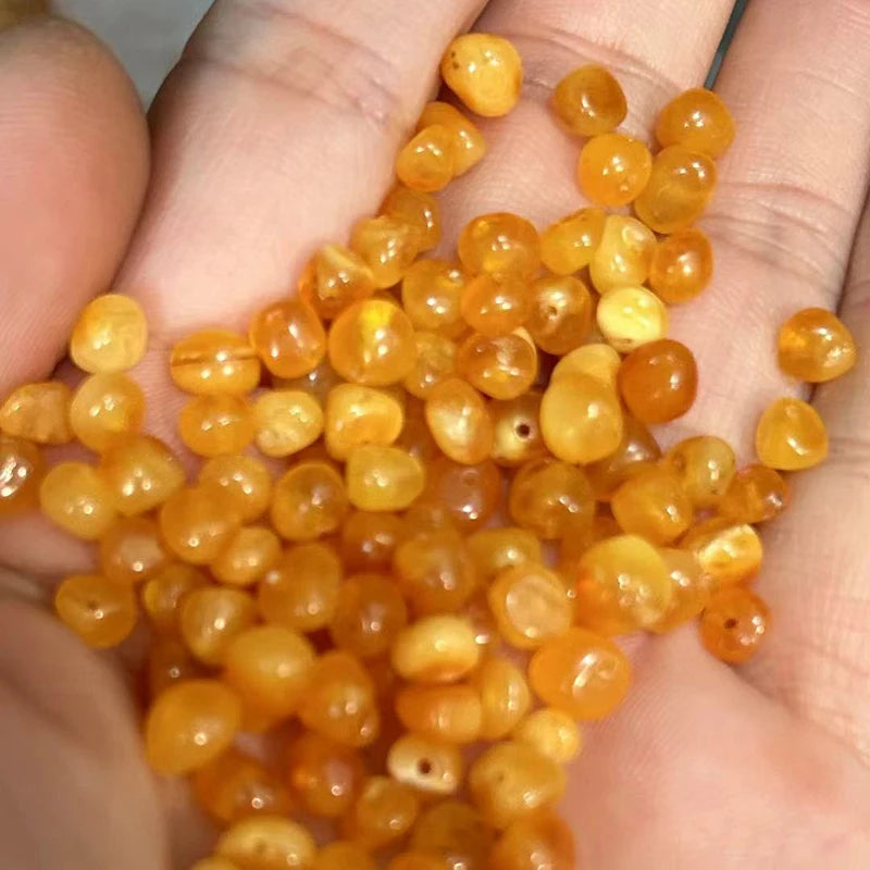 4-5mm baltische Bernsteinperle Edelstein DIY unregelmäßige Bernsteinperlen Herstellung Zubehör mit Zertifizierung Großhandel Naturbernstein