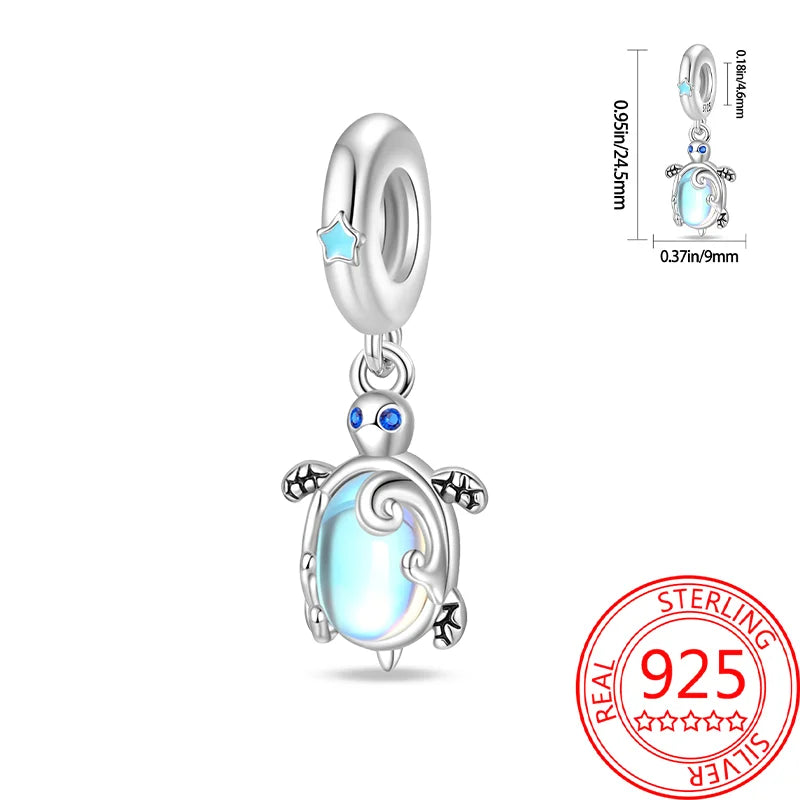 Sommer-Charm-Anhänger aus 925er-Sterlingsilber, Sea World Kingdom, Perlen für Charms, Original-Armband für Damen, Schmuckherstellung