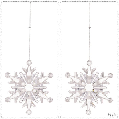 Weihnachtsbaum Schneeflocken Anhänger Dekoration Neujahr Dekor Kunststoff hängende Schneeflocke Baum Ornament für Weihnachtsfeierzubehör