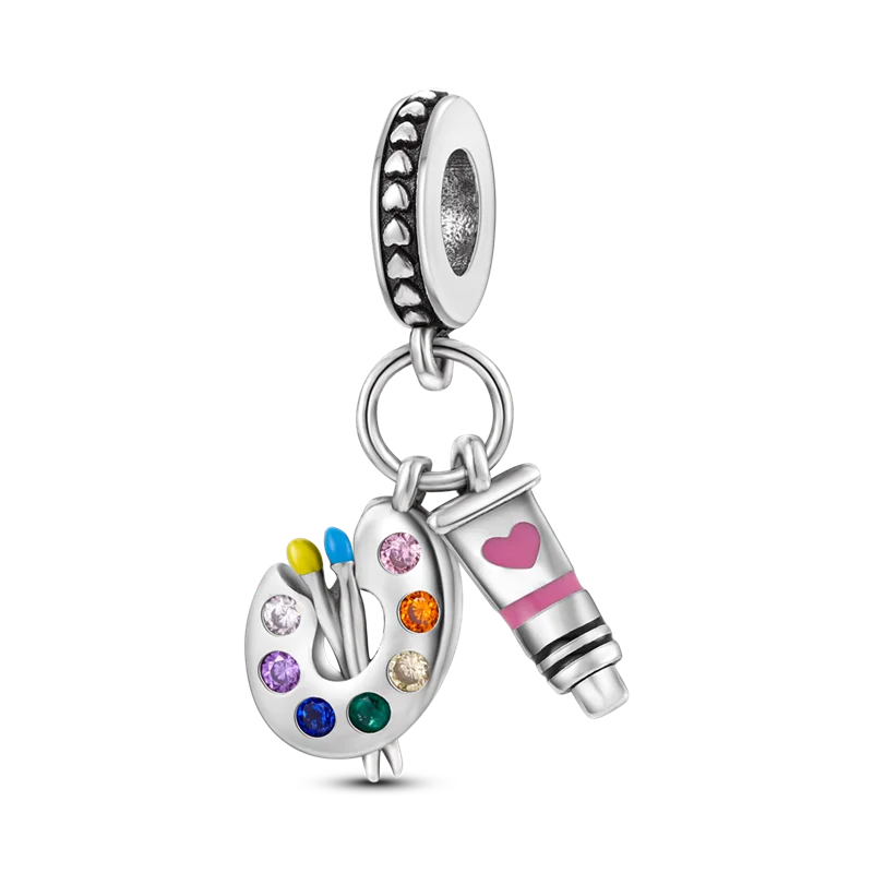 Neue Charms-Perle aus 925er-Sterlingsilber, rosa Schmetterling, leuchtende Glühwürmchen, baumelnd, passend für Armreifen, Halskette, DIY-Schmuck, Frauen-Geschenk