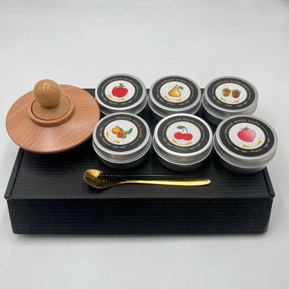 4/6 Geschmacksrichtungen Whiskey Smoker Kit Klassisches Cocktail-Ei-Set mit Holzspäne Smoker für Bourbon Whiskey-Geschenke, Geburtstagsgeschenk