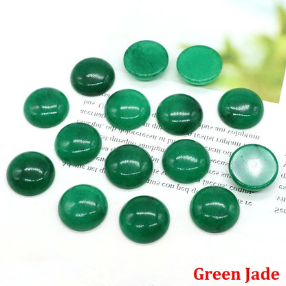 5 teile/los Natürliche Stein Cabochon Spacer 6 8 10 12 14 16 18 20 25mm Runde Cabochons Cameo für DIY Schmuck Zubehör