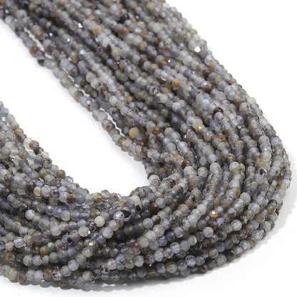 2 3 4 mm facettierte kleine Perlen, natürlicher Aquamarin, Lapislazuli, Turmalin, Amethyst-Steinperlen für Schmuckherstellung, Diy-Zubehör