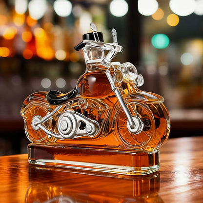 300 ml Hohes Borosilikatglas Mustang Whiskyflasche Motorrad Motorflasche V-förmige Dual Motor Whiskyflasche Bar Zubehör
