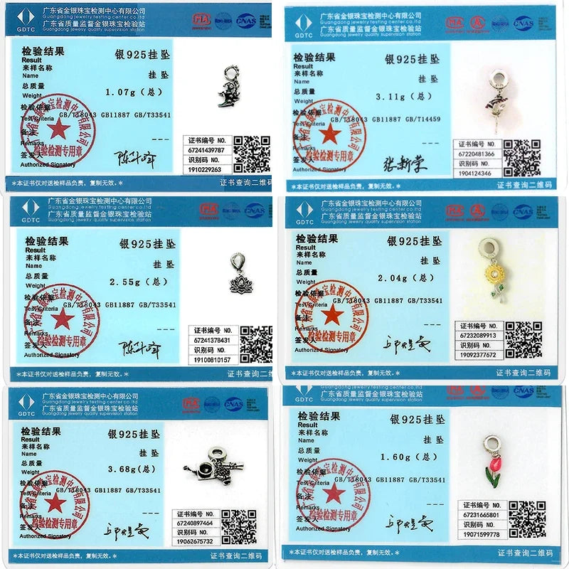 Charms-Perlen der Blumenserie, Original-Anhänger aus 925er-Sterlingsilber, Lotus-Tulpe, Rose, Nelke, passend für Armbänder, Damenschmuck, DIY-Geschenk