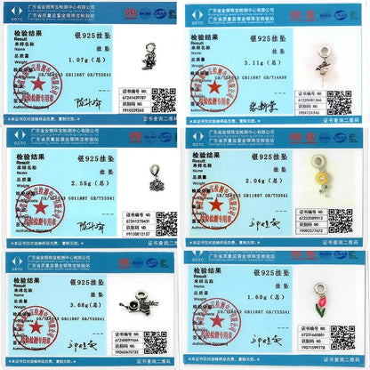 Charms-Perlen der Blumenserie, Original-Anhänger aus 925er-Sterlingsilber, Lotus-Tulpe, Rose, Nelke, passend für Armbänder, Damenschmuck, DIY-Geschenk