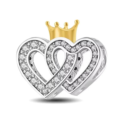 925 Sterling Silber Romantische Zirkon Rot Liebe Herz Charms Perlen Fit Original Pan Armband Armreifen DIY Edlen Schmuck Für Frauen
