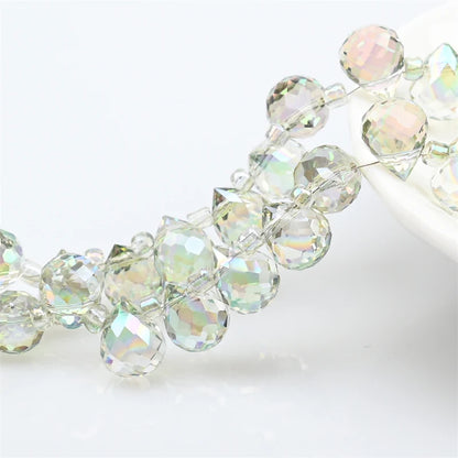 Österreich AB Farbe Kristall Erdbeere Perlen 10*8mm Glänzende Facettierte Glas Perlen für Schmuck Machen DIY Hochzeit Kleid zubehör
