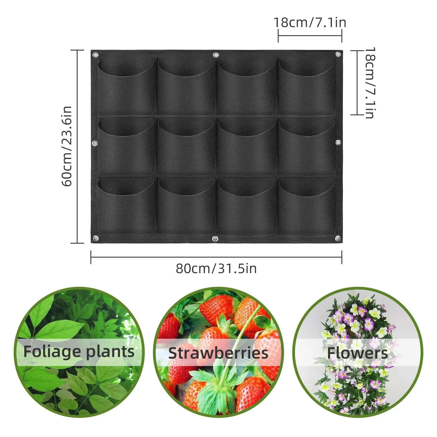 49 Taschen hängende Pflanz beutel, hängende vertikale Wand pflanzen pflanzen wachsen Taschen, Kräuter garten Pflanzer Outdoor Indoor wachsen