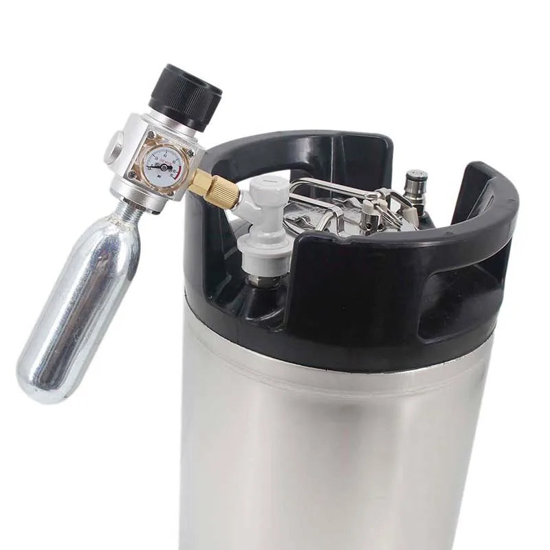 Homebrew Co2-Regler, 0–90 psi, 5/8–18UNF, Gewinde passend für 74 g Co2-Kartusche, tragbar, Mini, professionelle Qualität, schnelle Karbonisierung
