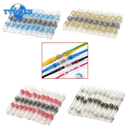 50/100 stücke Schrumpf Butt Wasserdichte Solder Dichtung Draht Kabel Splice Terminal Kit Crimp Terminals Stecker Elektrische, mit Box