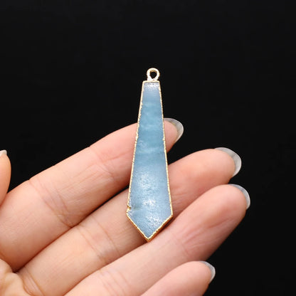 Multishape Natürliche Amazonites Anhänger Charms Natürliche Blaue Stein Stecker für Die DIY Jewerly Halskette Armband Zubehör