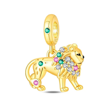 Original-Charm-Perlen aus 925er-Sterlingsilber, goldener Leopard, Glühwürmchen, Schmetterling, Heißluftballon-Perlen, passend für DIY-Armbänder, edler Schmuck