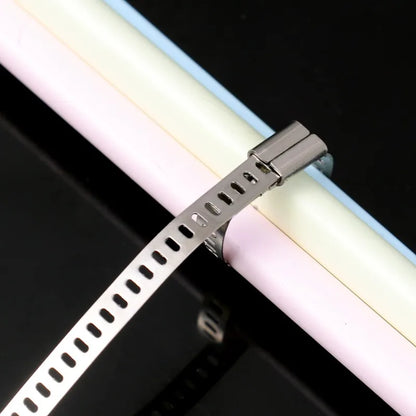 Neue Edelstahl Kabelbinder Selbstsichernde Metall Wrap Strap Mehrzweck Kabelbinder Draht Befestigungen Hardware Organizer Großhandel