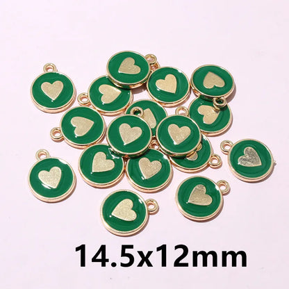20 Stück Emaille Mond Herz Charms Anhänger Legierung Metall DIY Schmuck Herstellung Zubehör Ergebnisse für Armband Ohrringe Halskette