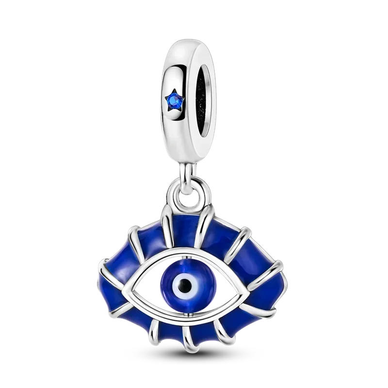 Heißer Verkauf 925 Silber Farbe Evil Eye Charm Dämon Auge Perle Für Original Armband & Armreif DIY Machen Mode Schmuck geschenk