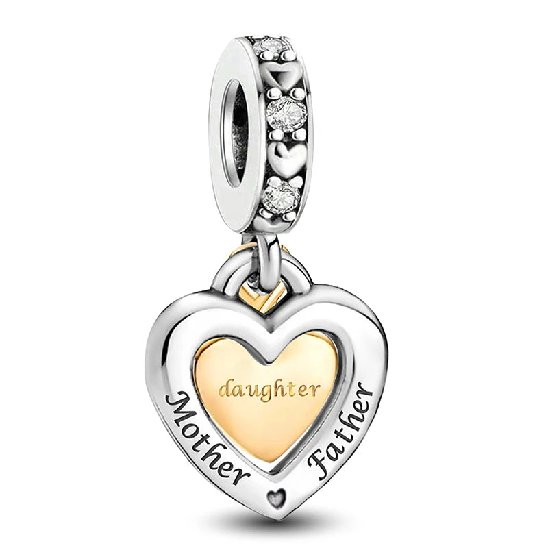 Charms aus 925er-Sterlingsilber für Jungen und Mädchen, Paar-Serie, Vorschlag, Geständnis, Perlen, passend für Original-Pan-Armbänder, edler Schmuck, Geschenk