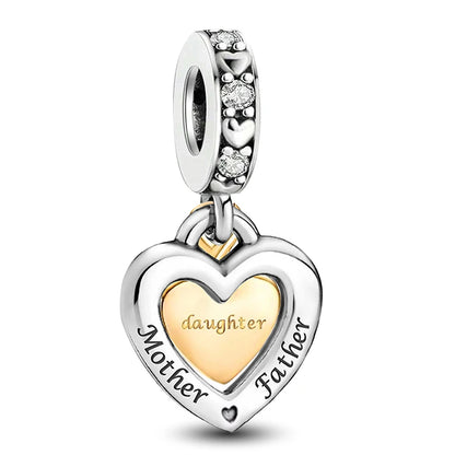 Charms aus 925er-Sterlingsilber für Jungen und Mädchen, Paar-Serie, Vorschlag, Geständnis, Perlen, passend für Original-Pan-Armbänder, edler Schmuck, Geschenk