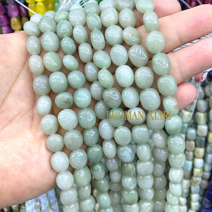 Natürliche Stein 8x12MM Unregelmäßige Raw Grün Taiwan Jade Jaspis Lose Spacer Perlen für Schmuck Machen Diy Armband zubehör 15''