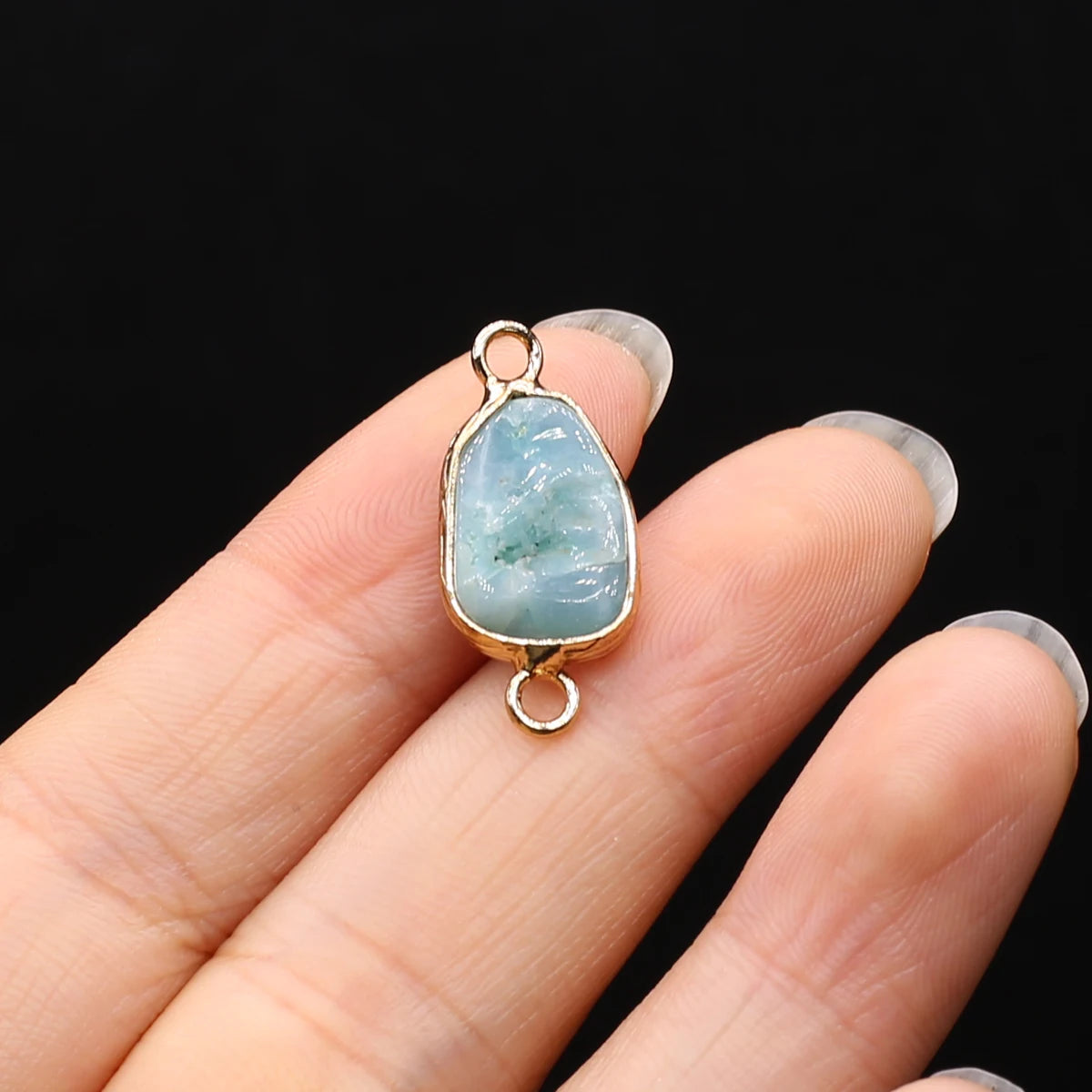 Multishape Natürliche Amazonites Anhänger Charms Natürliche Blaue Stein Stecker für Die DIY Jewerly Halskette Armband Zubehör