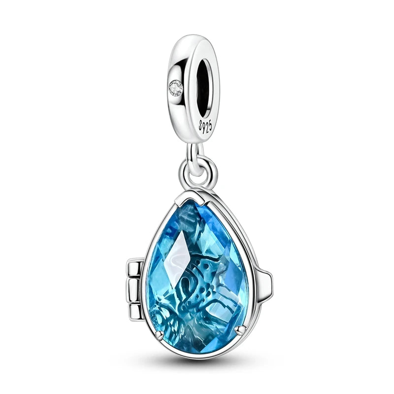 Teufelsaugen-Charm aus 925er Silber, Original-Hand der Fatima, blauer Zirkon, Kreuz, blaue Augen, passend für Armbänder, DIY-Herstellung von Schmuck, Geschenk