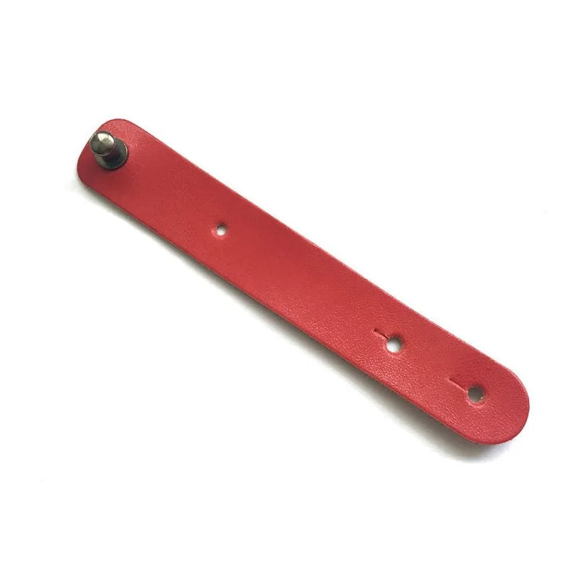 1Pc Leder Kabel Wickler Power Linie Daten Schnalle Kabelbinder Ohrstöpsel Kopfhörer Abnehmbare Anti-Verlust Reel Linie kabel Management