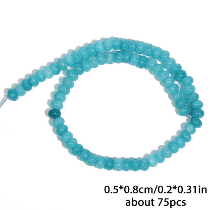 5x8mm Natürliche Abacus Rondelle Jade Quarz Perlen Stein Flache Runde DIY Charms Armbänder Lose Perlen Für Schmuck Machen liefert