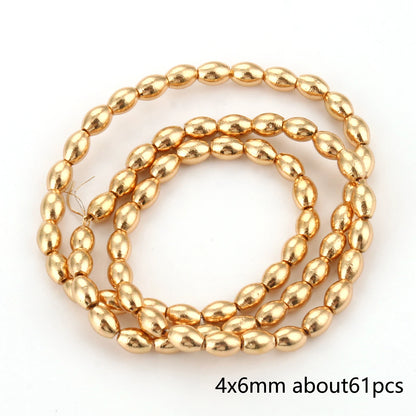 Natürliche 14k vergoldete Hämatitperlen unregelmäßige runde Herzwürfel Rondelle Spacer Perlen für Schmuckherstellung Diy Armband Halskette