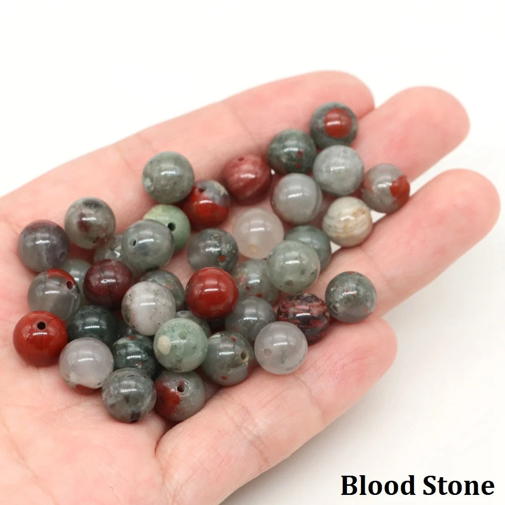Naturstein, vulkanische Lave, runde Perlen, 4, 6, 8, 10 mm, lose Edelsteinperlen für Schmuckherstellung, DIY-Charms, Armband, Halskette, Ohrringe
