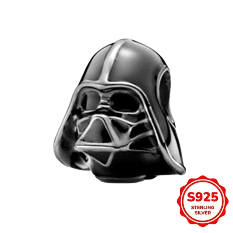 925 Sterling Silber Charms Heiße Star Wars Serie Mandalorianer Helm Anhänger Perlen Original Damen Armbänder DIY Schmuck Geschenke