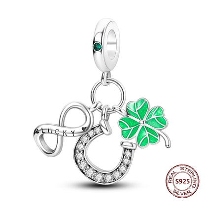 Flugzeug-Charm, 925er Silber, Original-Zirkon, Kleeblatt, Avocado, Charms, Perle, passend für Armbänder, DIY-Schmuck für Frauen, Hochzeitstag, Geschenk
