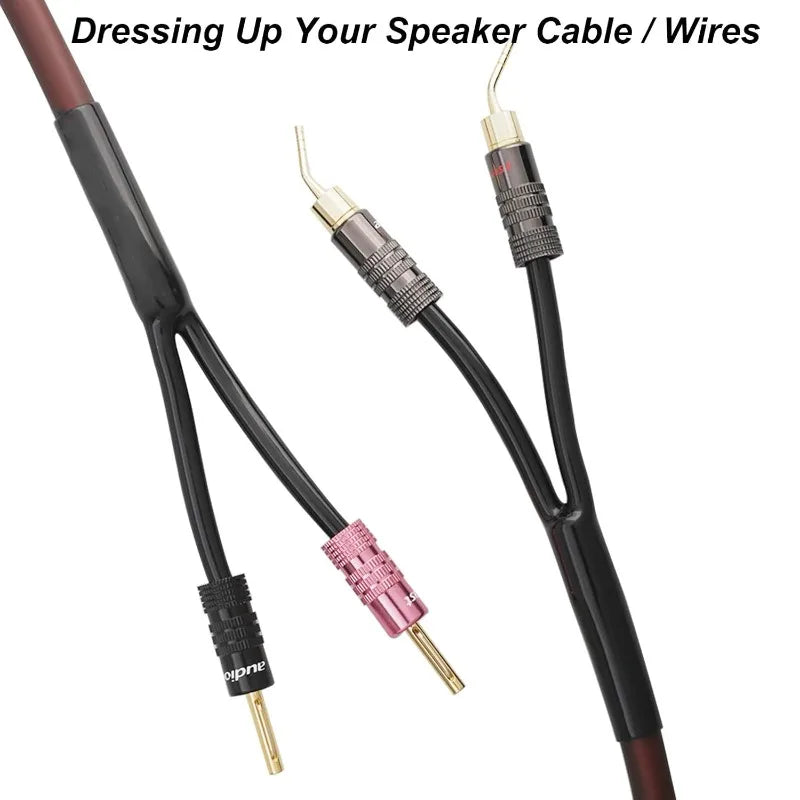 Kabelhüllen-Zubehör: Nicht schrumpfbare PVC Y-Splitter-Kabelhüllen für Audio-Lautsprecherkabel, 5mm, 7mm, 9mm, 12mm, 16mm
