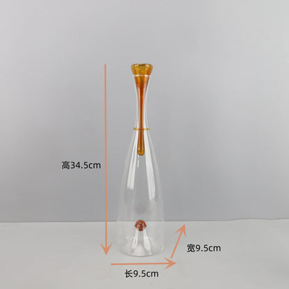 Transparenter Weinwaren-Dekanter aus Glas, Weinspender, rote Weine, Gefäße, Behälter, Glasflaschen, Weinflasche, Trinkutensilien