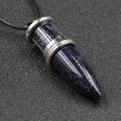 Naturstein Anhänger Halsketten Amethyst Kristall Edelstein Stein Quarz Kies kugelförmige Pendel Reiki Heil pendel