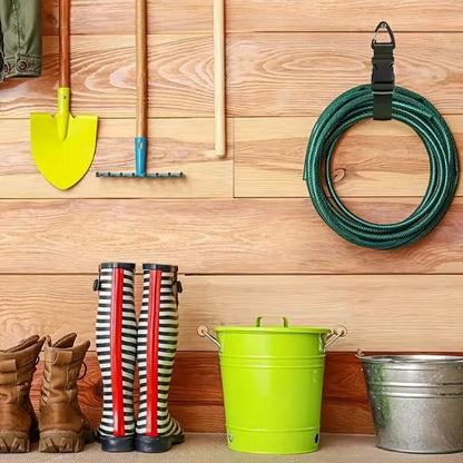 50cm Schwarzer Verstellbarer Kabelorganisator mit 3-Achsen-Schnalle - Robuster Aufbewahrungsgurt für Werkstatt- und Garagenorganisation