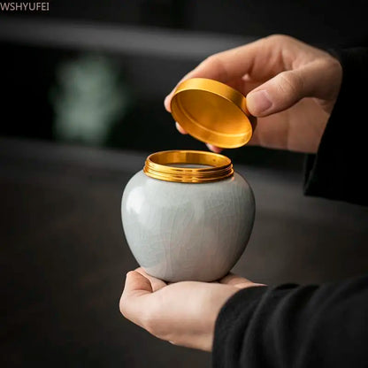 1 PC Ceramic Ruyao Cremation Urns Handmade Cremation Urn for Human or Pet Ashes Cats Dogs Animals Reptiles Pet Memorial