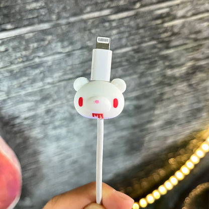 Leuchtender Kawaii Bär Datenkabelschutz Anti-Bruch Cartoon Ladekabelschutz für iPhone Android