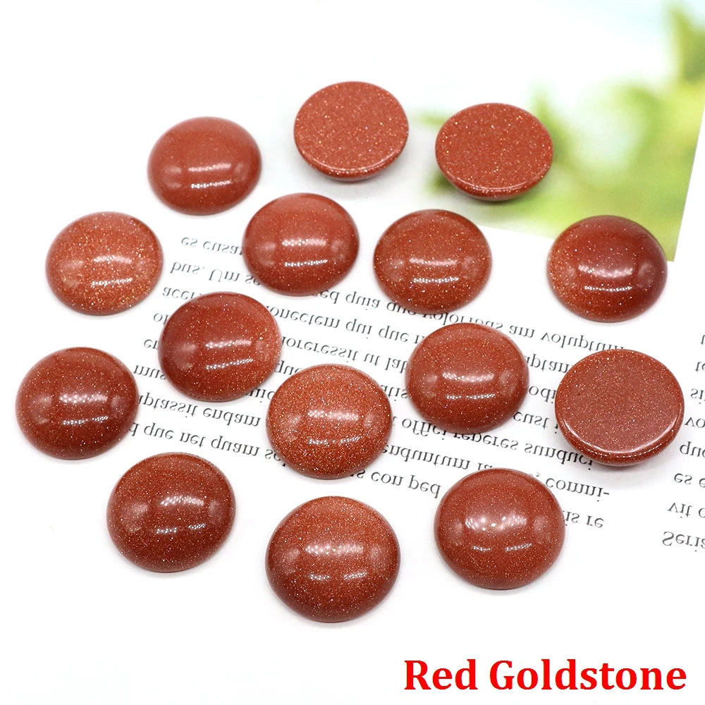 5 teile/los Natürliche Stein Cabochon Spacer 6 8 10 12 14 16 18 20 25mm Runde Cabochons Cameo für DIY Schmuck Zubehör