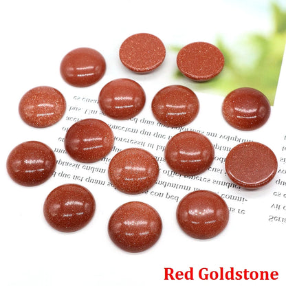 5 teile/los Natürliche Stein Cabochon Spacer 6 8 10 12 14 16 18 20 25mm Runde Cabochons Cameo für DIY Schmuck Zubehör