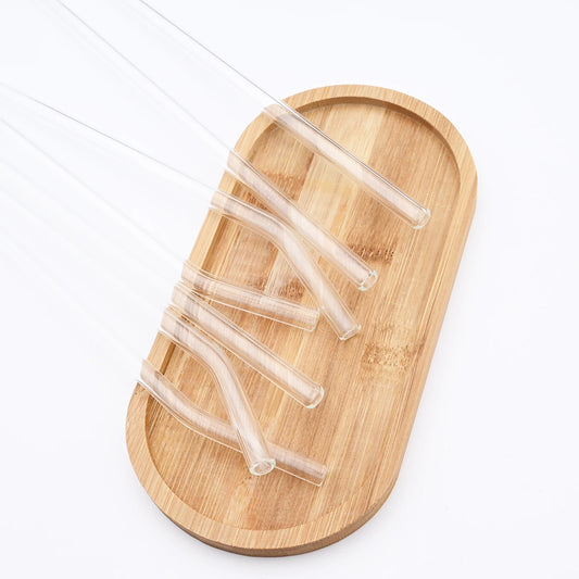 /14mm hohes Boro silikat glas Stroh Stück wieder verwendbare umwelt freundliche Trinkhalme Set Bubble Tea Smoothies Bar Zubehör