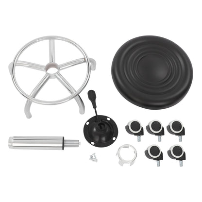 360 °   Drehbarer Barhocker, Bürohocker mit Rollen, Drehstuhl Höhenverstellbar 45-57 cm, Tragfähigkeit 150 kg