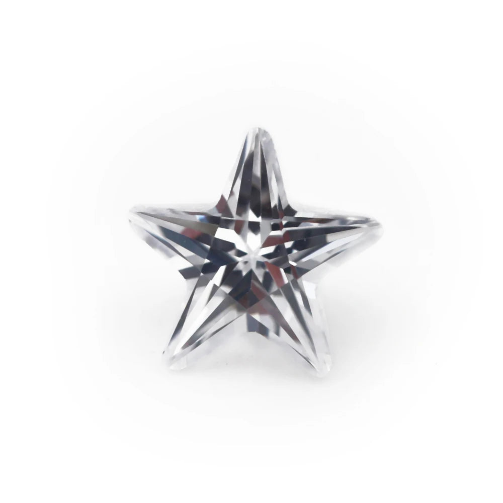 Größe 3x3mm ~ 10x10mm 5A Zirkon Sternform Verschiedene Farben Zirkonia Stein Lose CZ Synthetischer Edelstein für die Schmuckherstellung