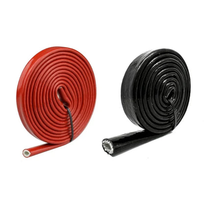 Hochtemperaturbeständiges Glasfaserrohr, Silikonharz beschichtete Glasfaser, feuerhemmendes Gehäuse, geflochtene feuerfeste Hülse